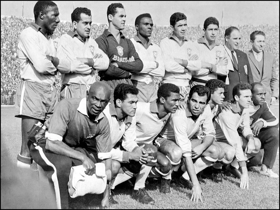 Didi, Garrincha e Vavá — Botafogo contra seleções