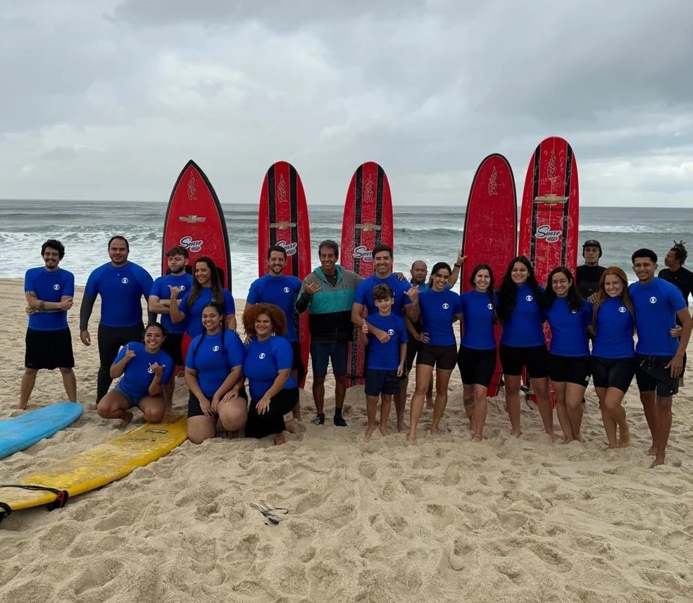 Rico e colaboradores durante ação no Dia Mundial do Meio Ambiente