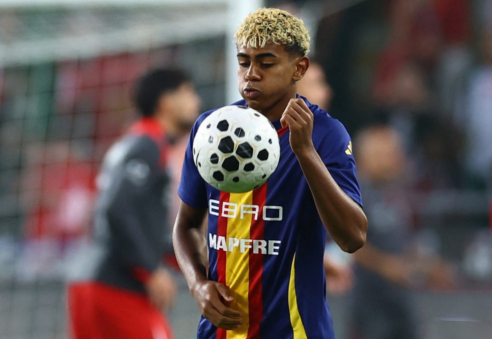 Lamine Yamal em ação - Espanha favorita Copa 2026