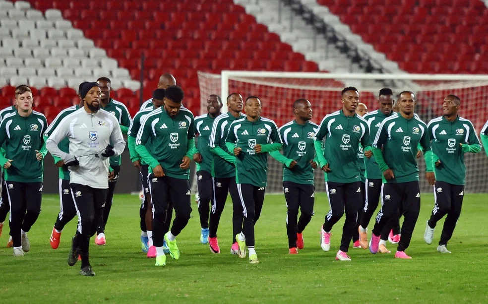 Treino da seleção da África do Sul antes da Copa do Mundo