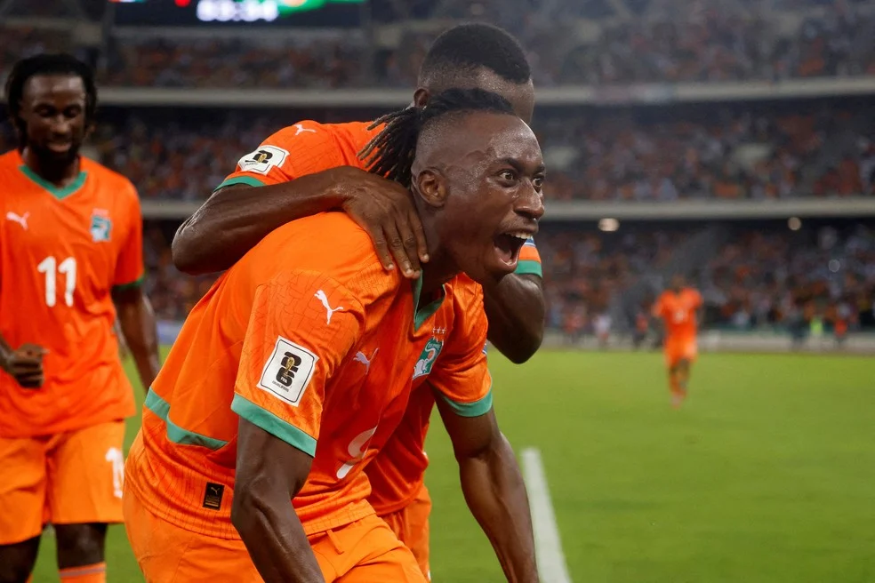 Yan Diomandé em ação pela Costa do Marfim