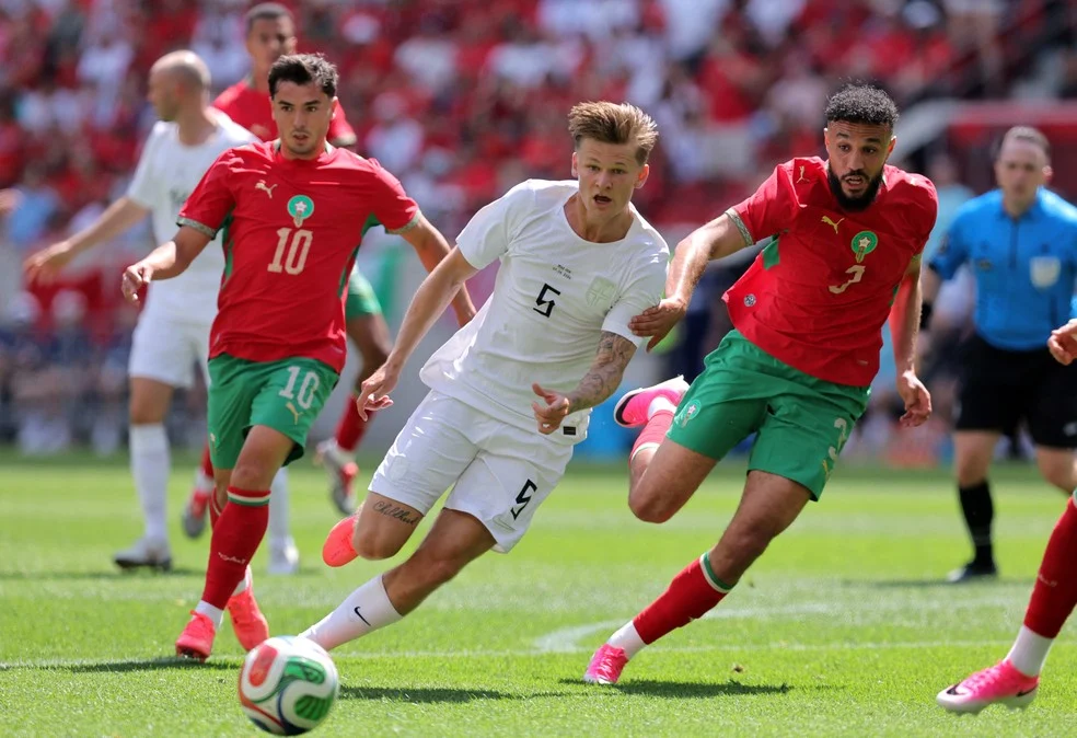 Marrocos em amistoso — Estreia do Brasil