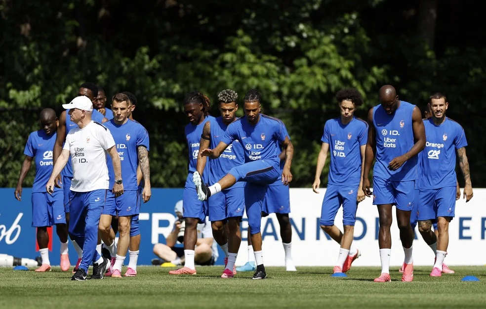 Treino da seleção francesa em Boston — treino da França