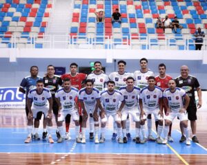 Elenco do Balsas Futsal em ação na LNF Silver