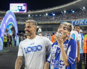 Pampam Paysandu ao lado de Marcinho na final do Paraense