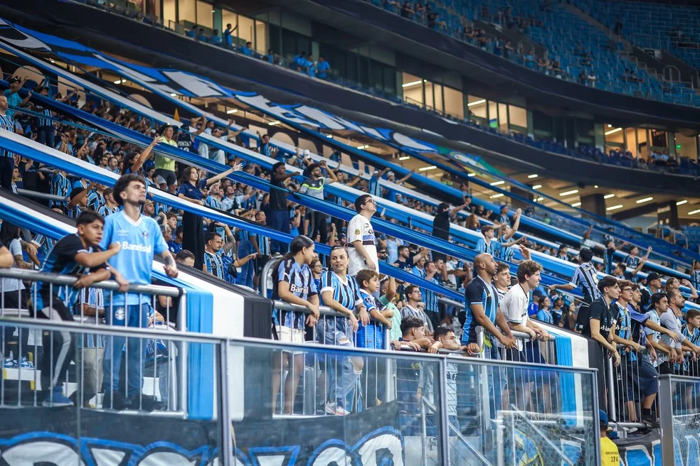 Torcida do Grêmio na Arena — Média de pagantes por jogo