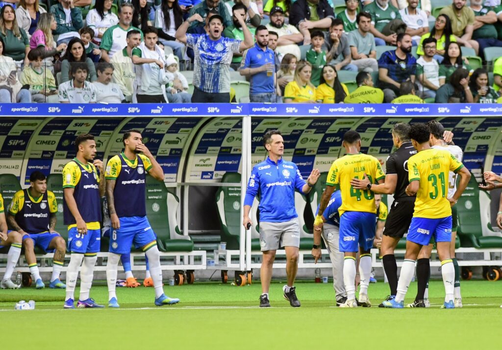 Allan do Palmeiras durante partida contra a Chapecoense