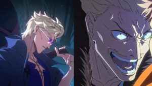 Arte do Locke Jujutsu Kaizen com elementos que lembram Jujutsu Kaisen
