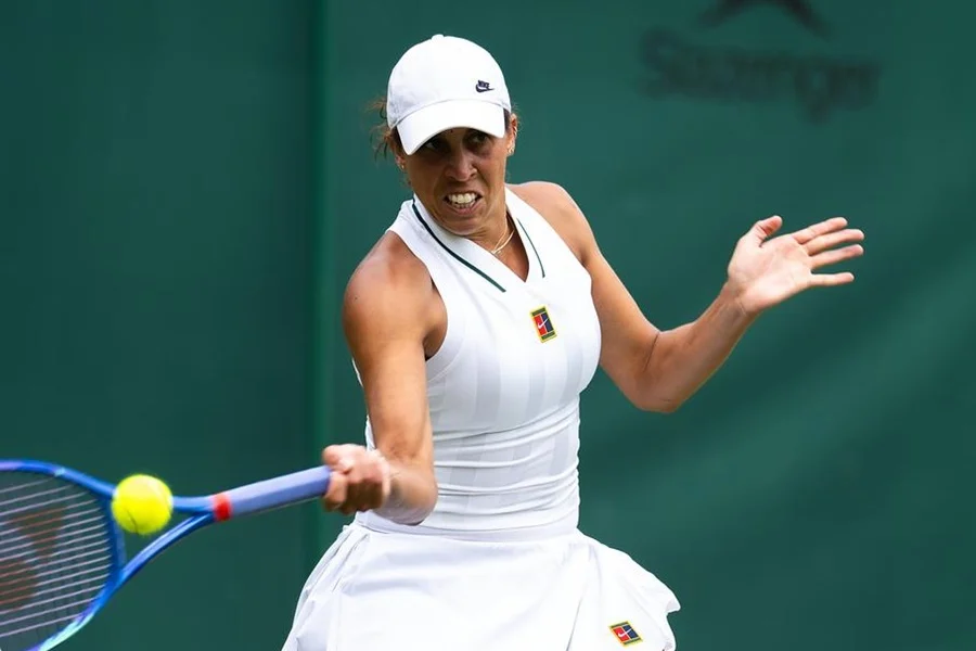 Madison Keys em ação em Wimbledon — Keys mantém embalo