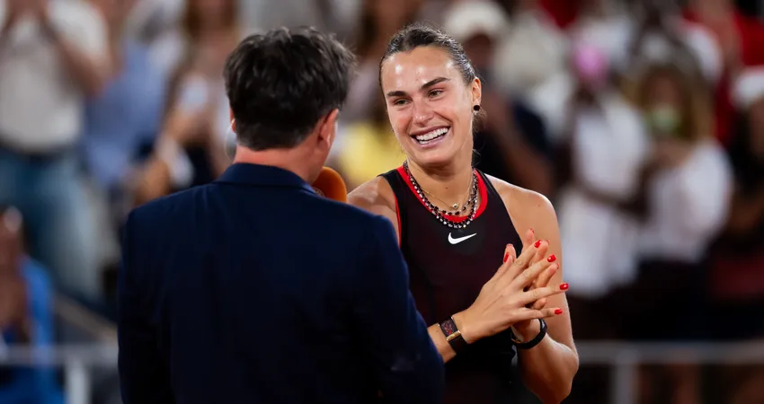Sabalenka em quadra — Time100 Esportes