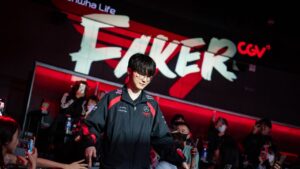 T1 Faker em ação durante a LCK