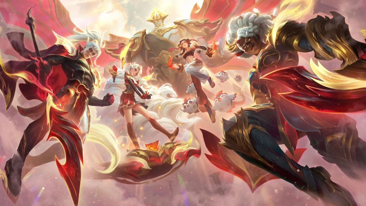Imagem das skins T1 Worlds 2025