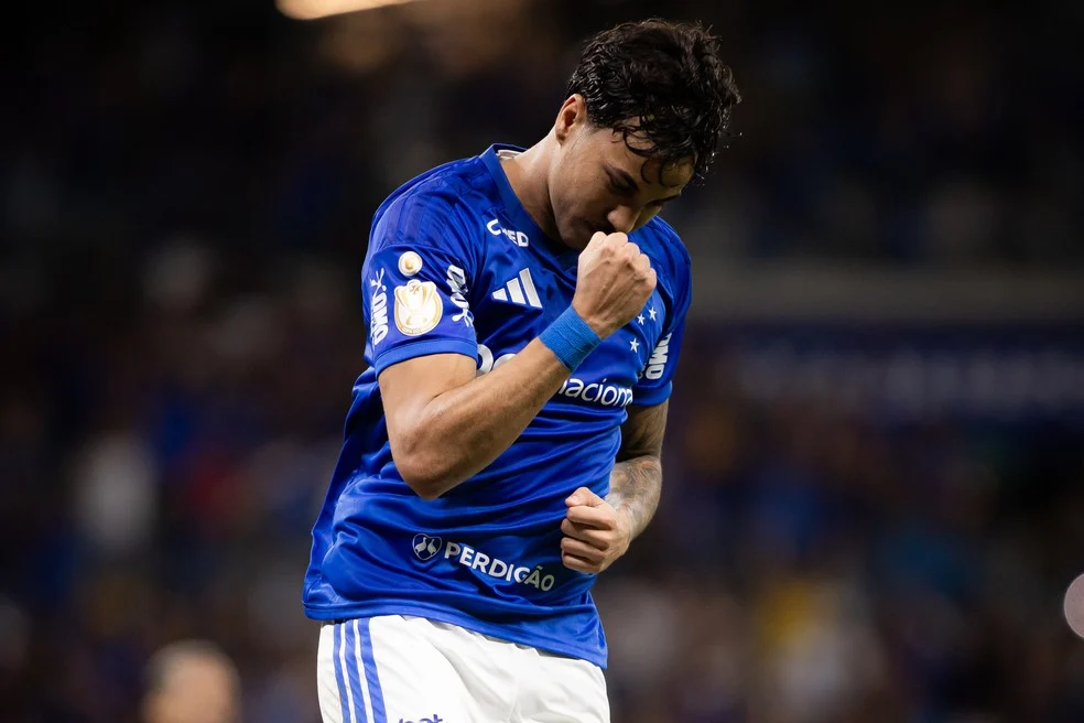 Kaio Jorge comemorando gol pelo Cruzeiro