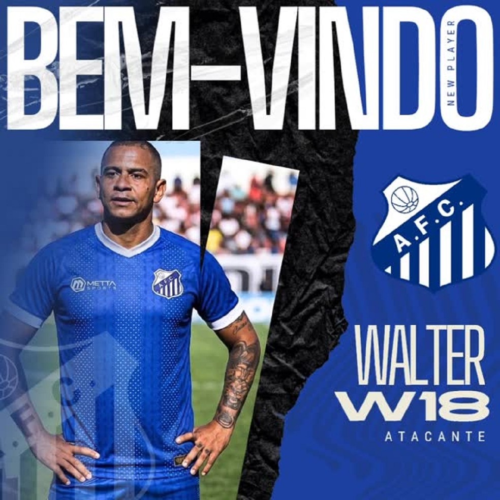 Walter no Aquidauanense — atacante de 36 anos anunciado pelo clube