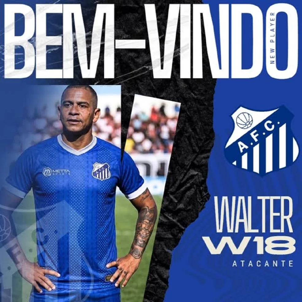 Walter no Aquidauanense — atacante de 36 anos anunciado pelo clube