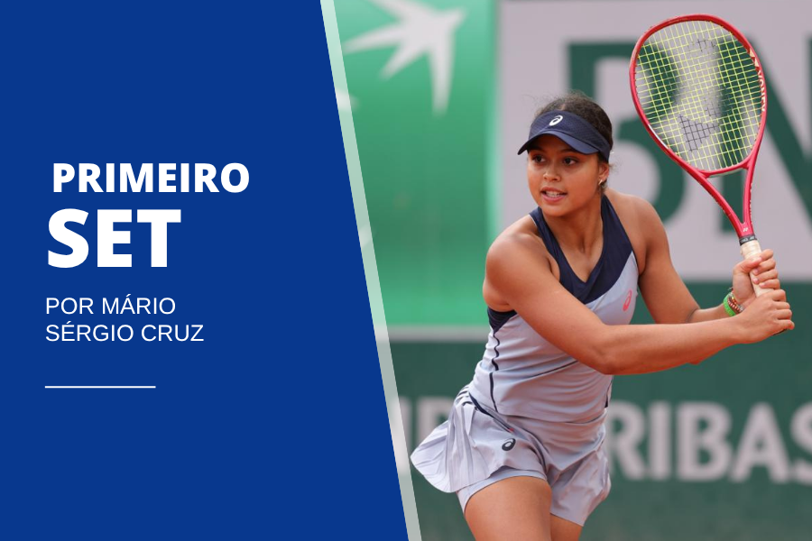 Victória e Naná em ação no juvenil de Roland Garros