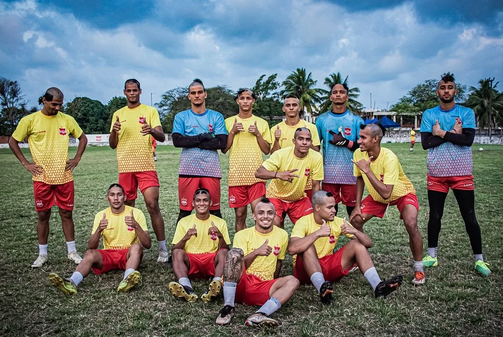 Jogadores do Auto Esporte Sub-13 em atividade — Auto Esporte Sub-13