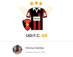 Cartoleiro campeão da Liga Premiada 2026 com o time UDI F.C.