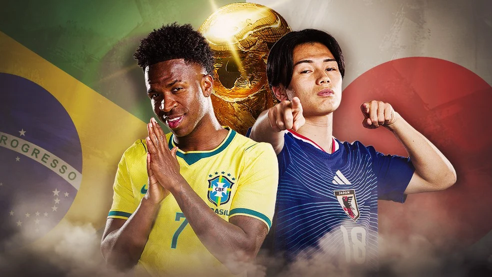 Brasil x Japão — projeção do confronto