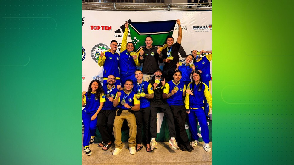 delegação amapaense kickboxing no pódio em Curitiba