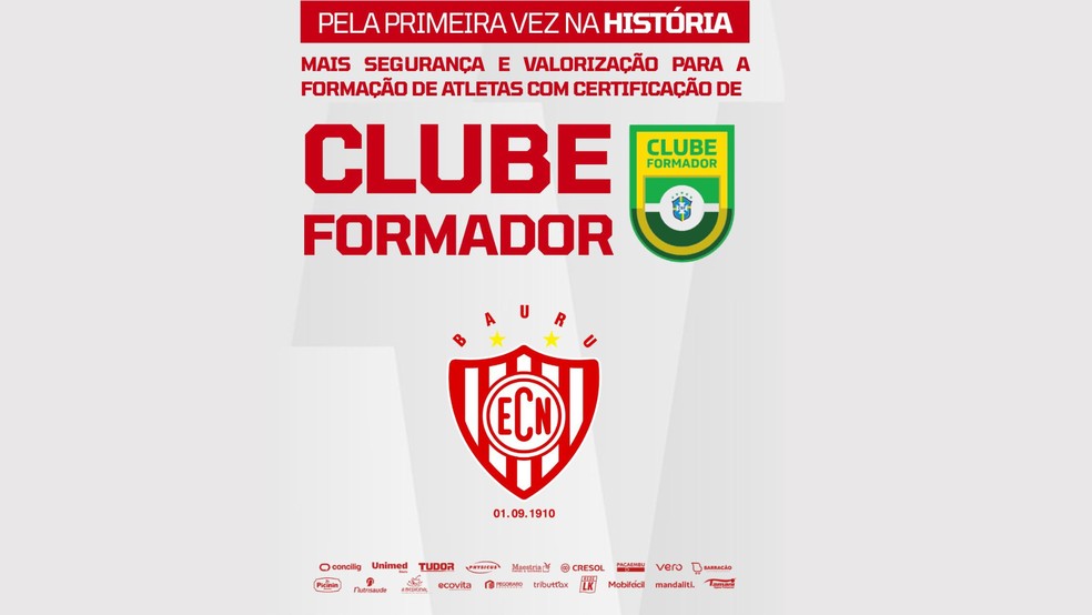 Noroeste recebe certificado de clube formador da CBF