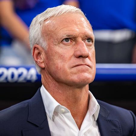 Didier Deschamps durante jogo da França