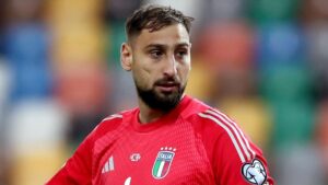 Goleiro Donnarumma durante partida da seleção italiana