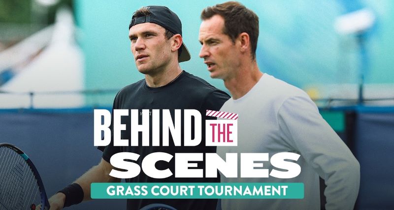 Draper em Eastbourne: Jack Draper treinando com Andy Murray