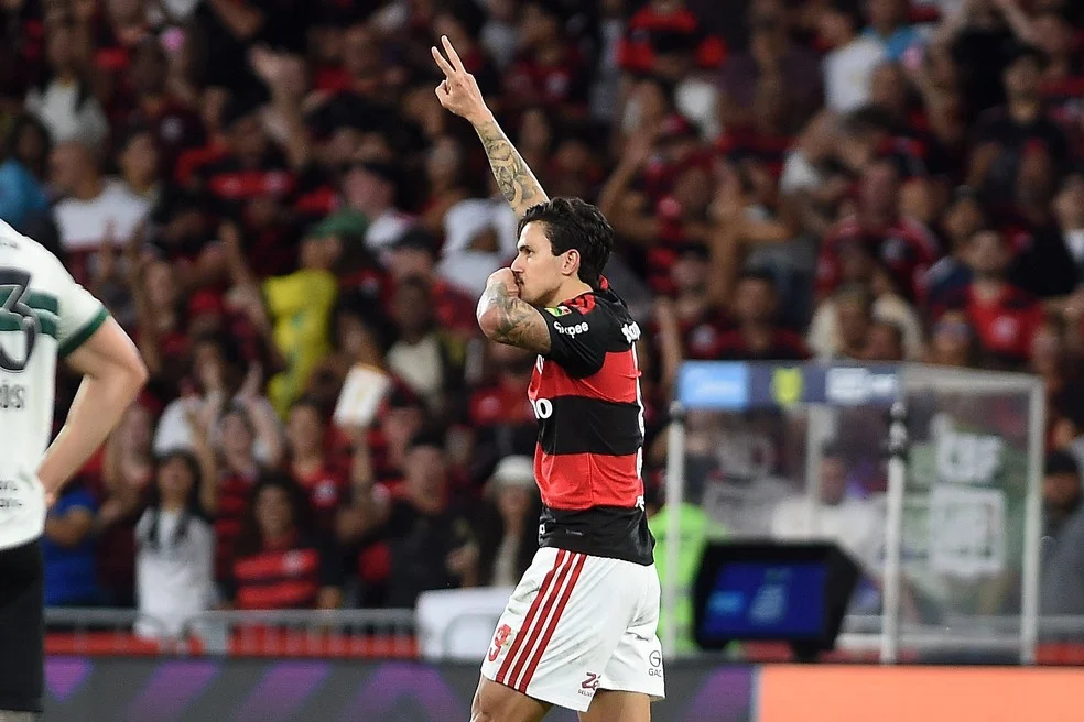 Pedro em campo pelo Flamengo — destaque do Flamengo
