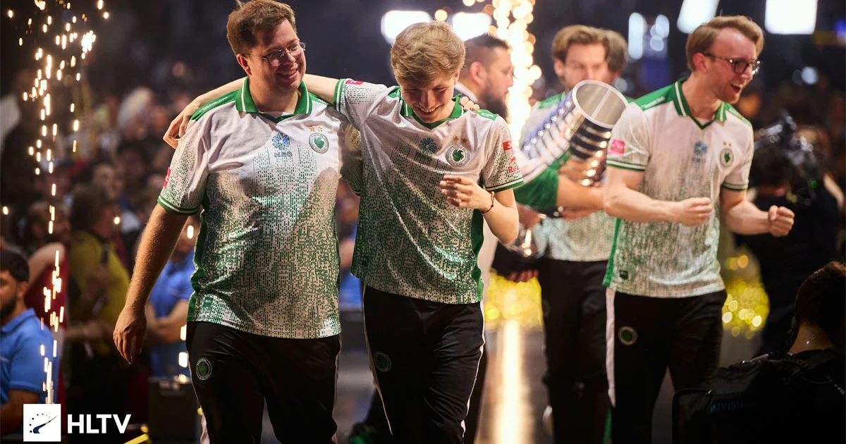 Falcons ranking HLTV: celebração do título no IEM Cologne Major 2026