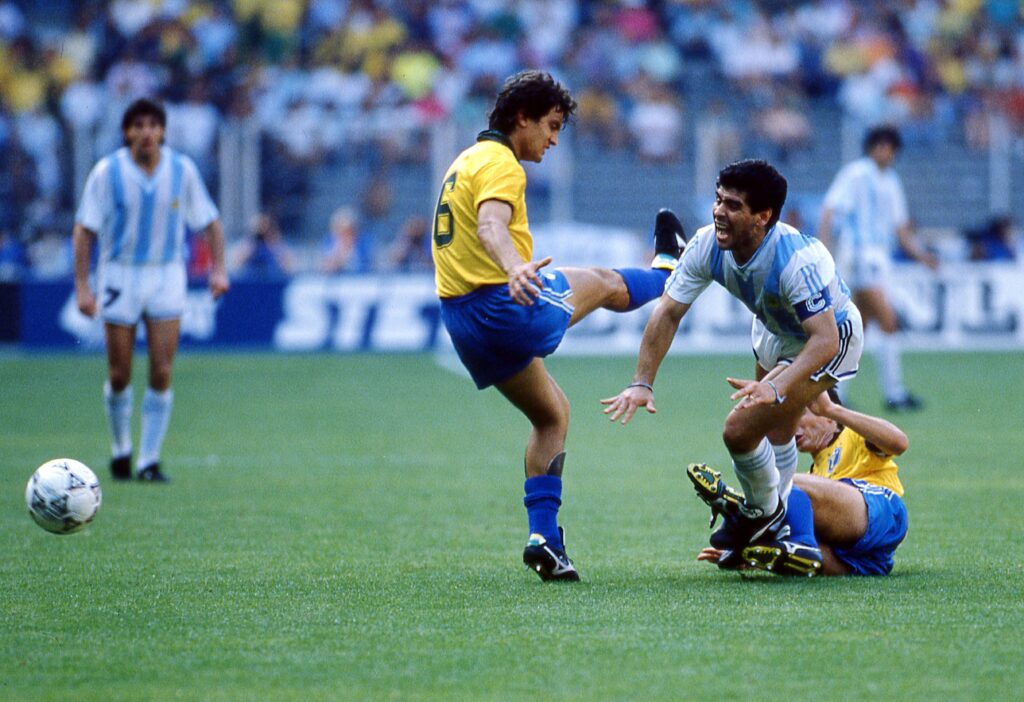 Seleção Argentina durante jogo da Copa do Mundo