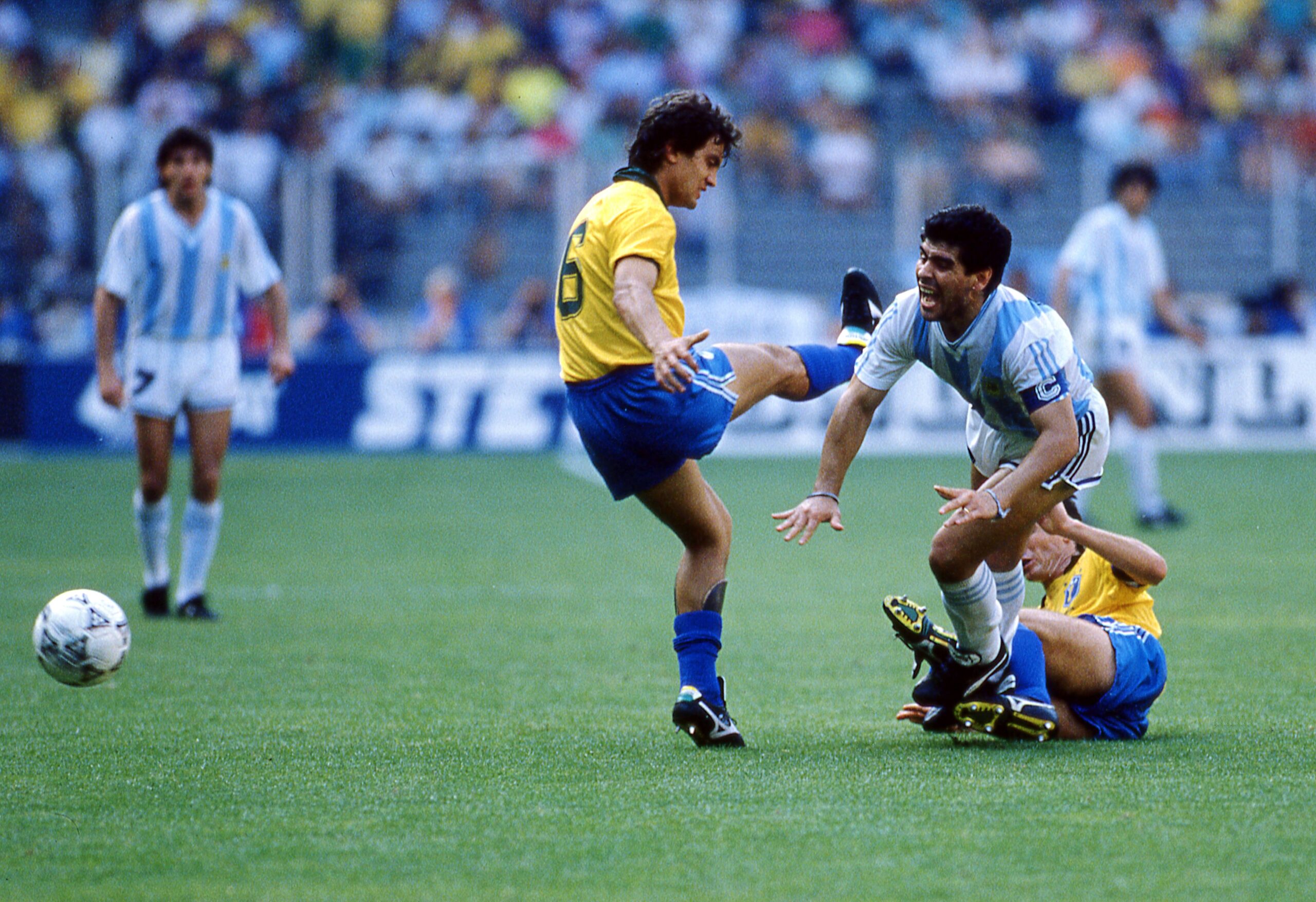 Seleção Argentina durante jogo da Copa do Mundo