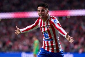 Thiago Almada em comemoração pelo Atlético de Madrid — Thiago Almada