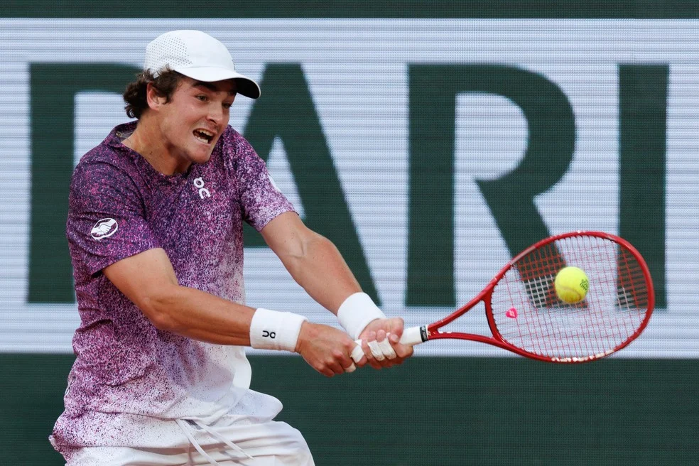 João Fonseca UTS em ação em Roland Garros
