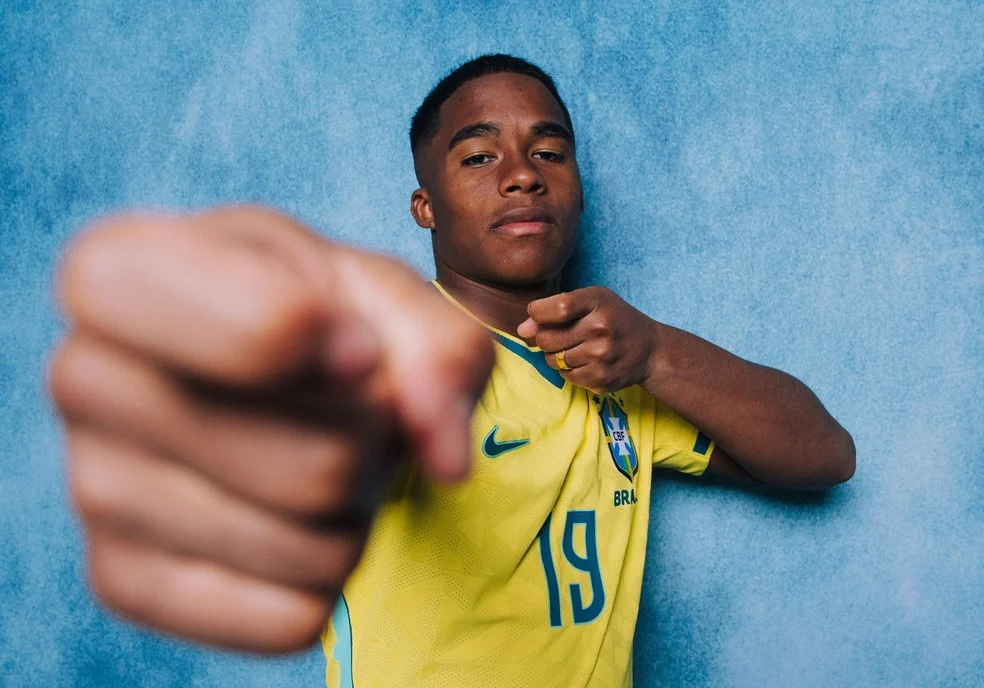 Endrick na Seleção em ensaio para a Copa do Mundo