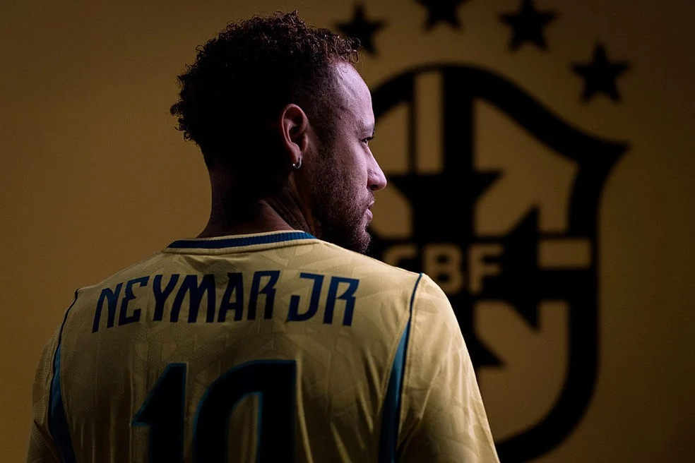 camisa Neymar Jr da Seleção com ponto final na abreviação