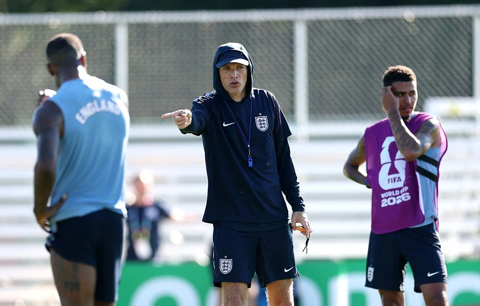 Chuteiras furtadas Inglaterra em treino com Thomas Tuchel