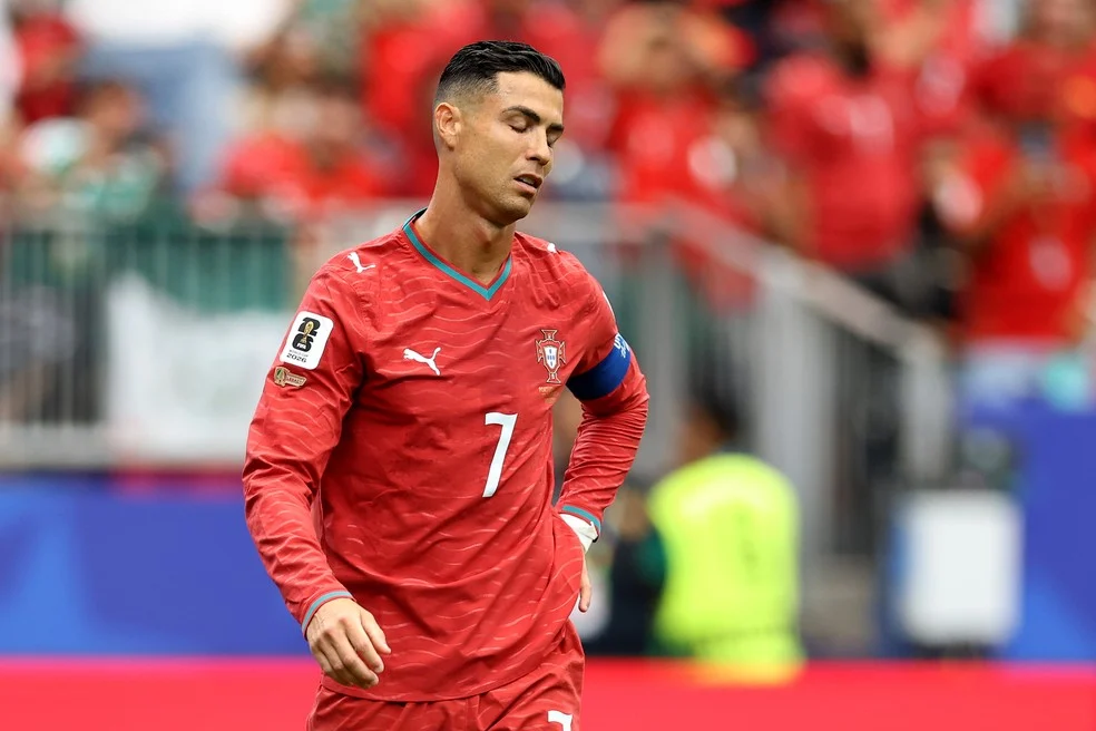 Cristiano Ronaldo Copa lamenta em Portugal x RD Congo
