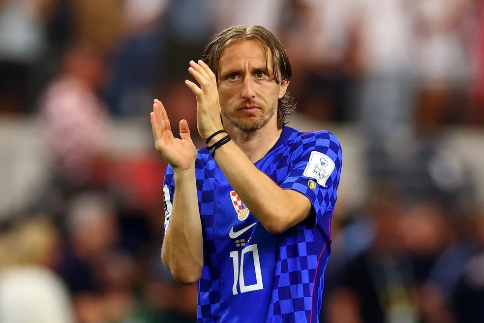 Modric completa 200 jogos — Luka Modric em ação pela Croácia