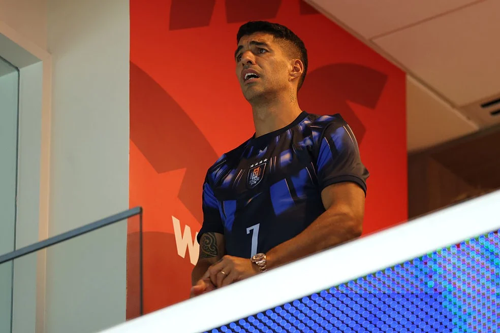 Luis Suárez acompanha Uruguai x Cabo Verde no Miami Stadium — Luis Suárez