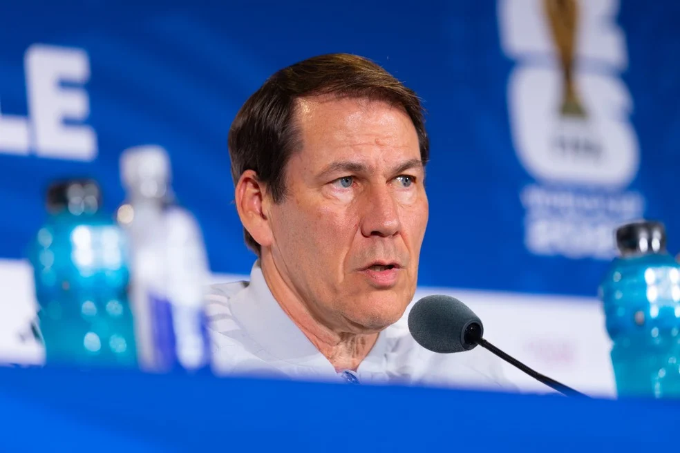 Rudi Garcia em coletiva antes de Bélgica x Senegal