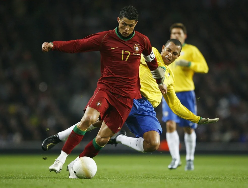 Cristiano Ronaldo Brasil em imagem de arquivo no amistoso