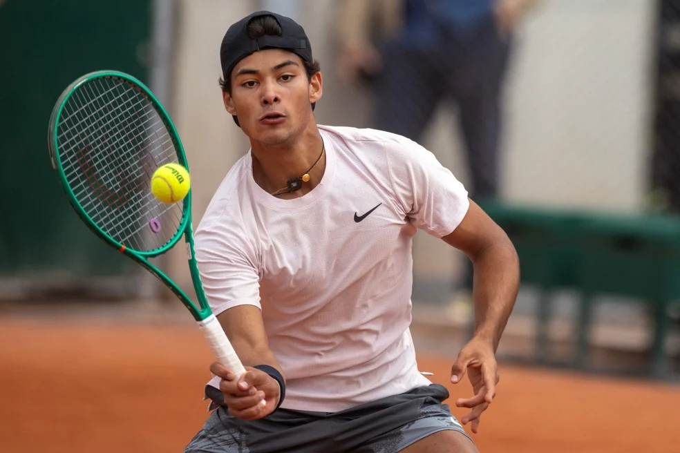 Guto Miguel em ação na campanha do título em Roland Garros