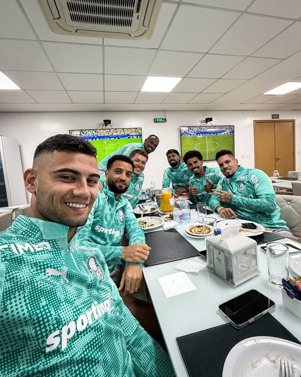 Jogadores do Palmeiras na reapresentação — Palmeiras intertemporada