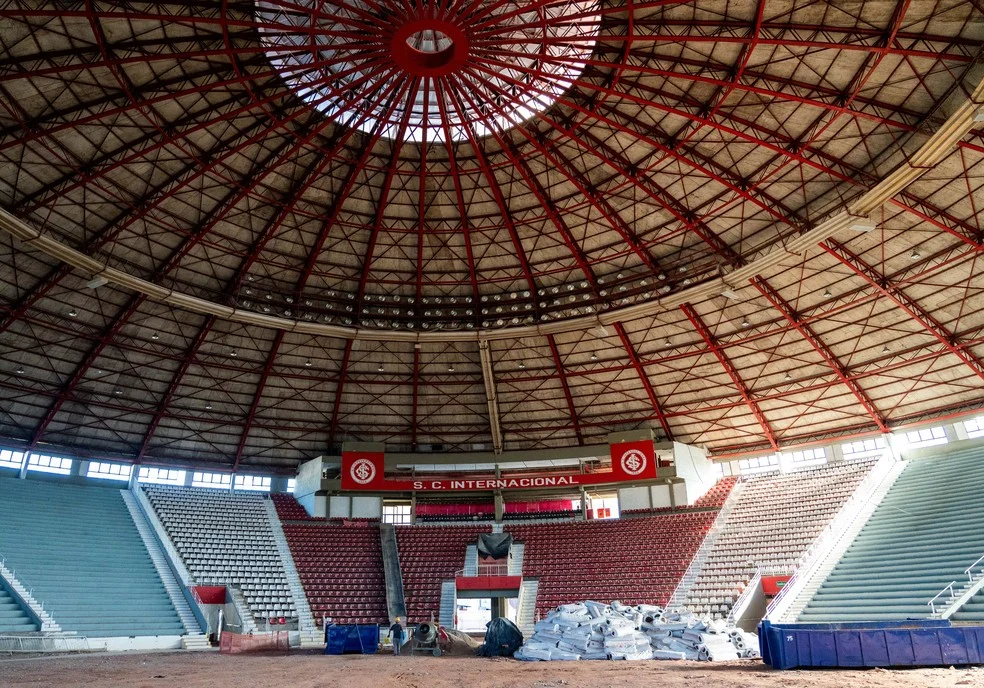 Obras do Gigantinho em andamento no Beira-Rio