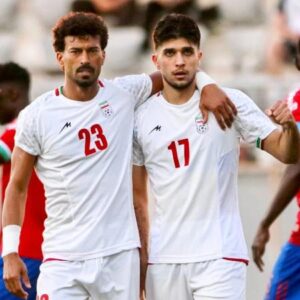 Jogadores da seleção iraniana em amistoso pré-Copa do Mundo
