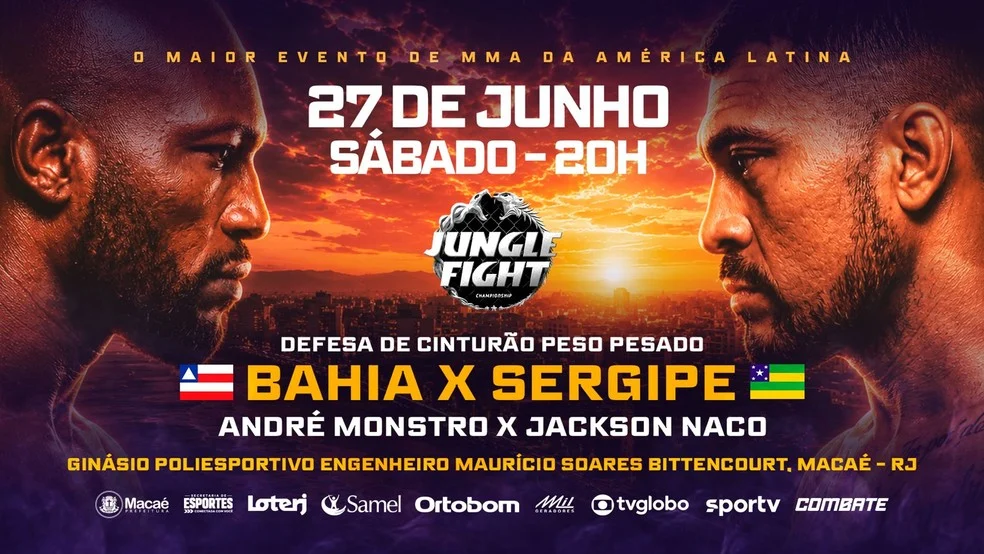 Jungle Fight 152: cartaz do evento em Macaé