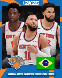 Knicks são o Brasil: jogadores do New York Knicks em quadra