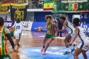Sampaio Basquete em ação no jogo contra São José