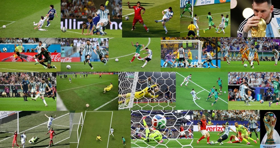 Messi recorde: comemoração após gol pela Argentina